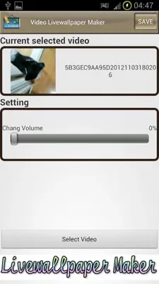 Video Livewallpaper Maker android App screenshot 1