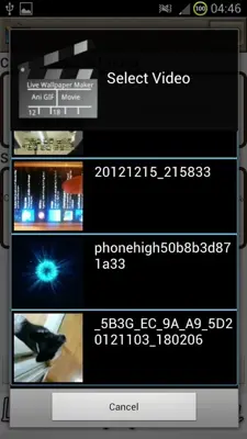 Video Livewallpaper Maker android App screenshot 3